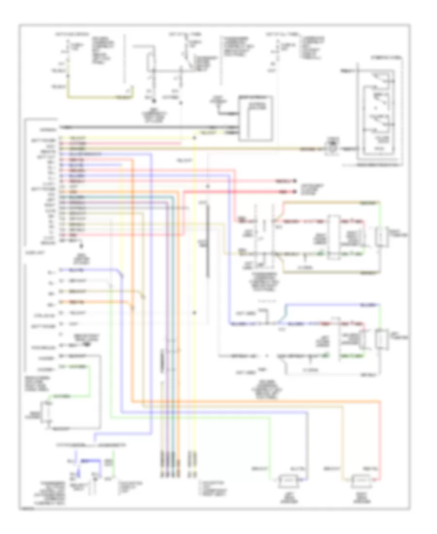Radio Wiring Diagram, without Bose System for Acura MDX 2002