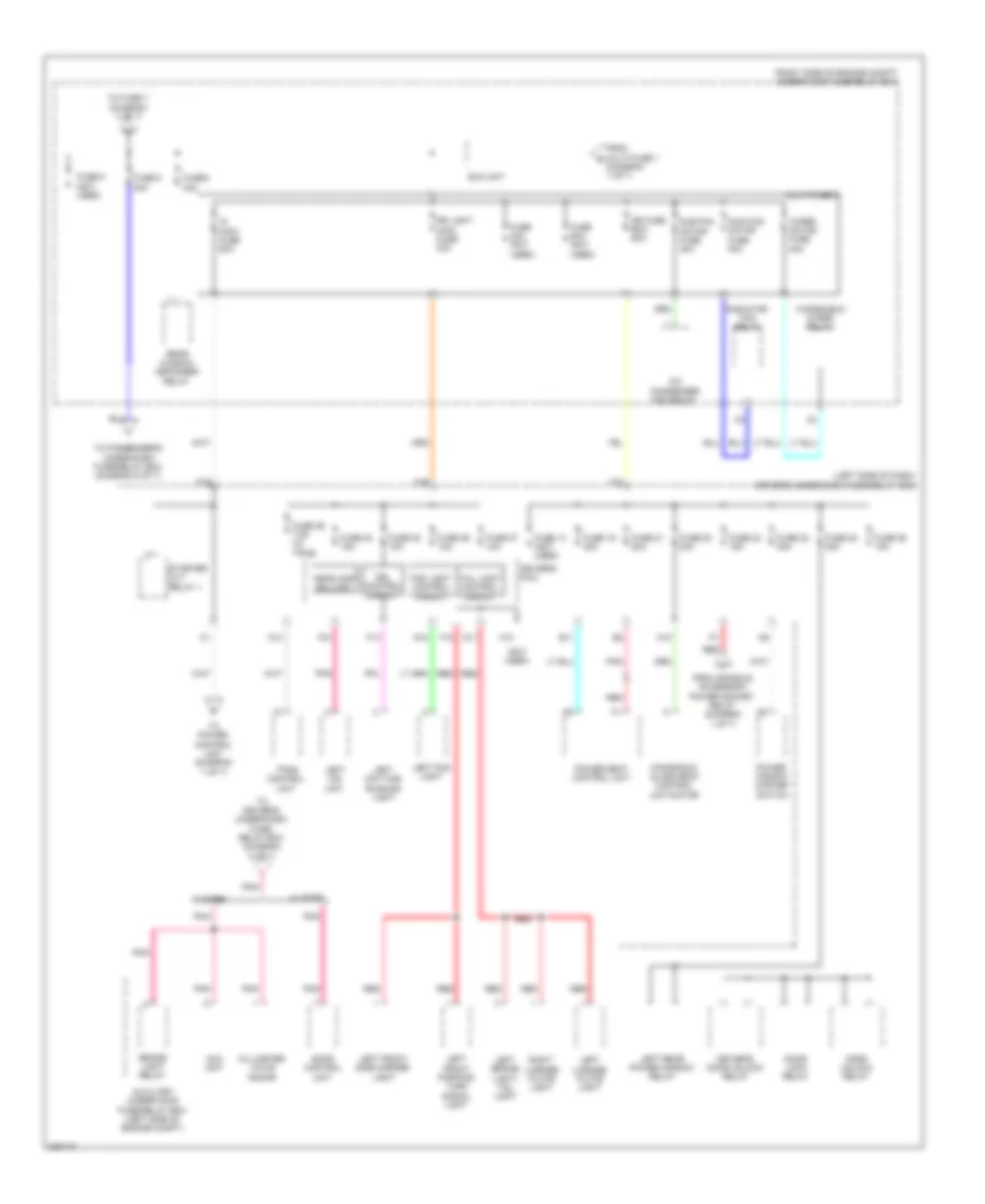 Power Distribution Wiring Diagram, with Keyless Access (3 of 7) for Acura ZDX 2011