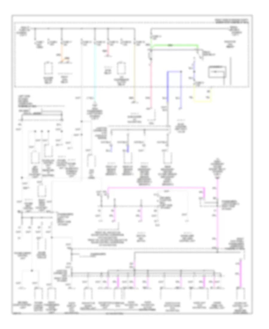 Power Distribution Wiring Diagram, without Keyless Access (4 of 7) for Acura ZDX 2011