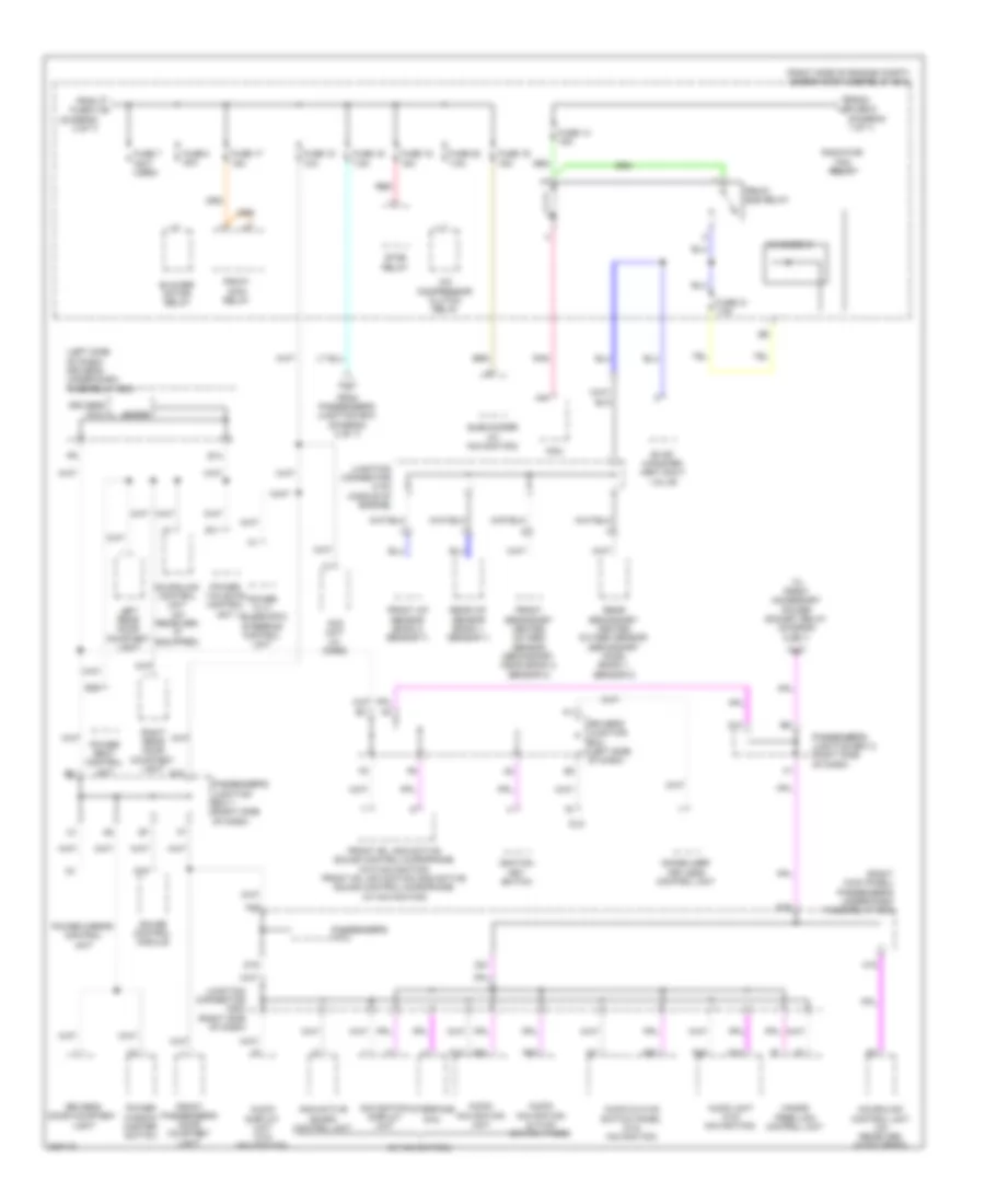 Power Distribution Wiring Diagram without Keyless Access 4 of 7 for Acura ZDX 2011