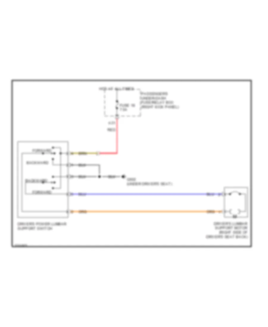 Driver s Lumbar Wiring Diagram for Acura ZDX 2011