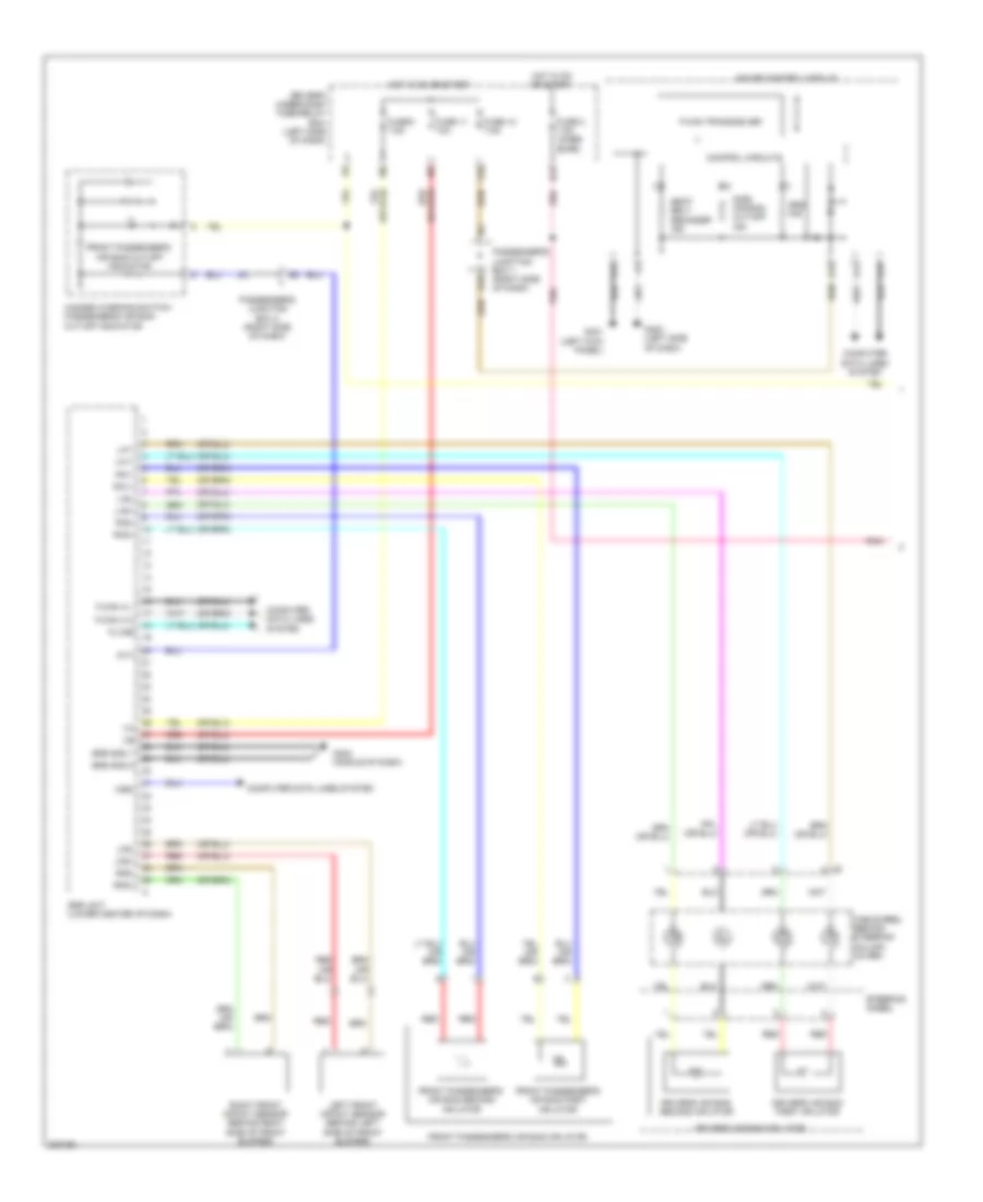 Supplemental Restraints Wiring Diagram 1 of 3 for Acura ZDX 2011