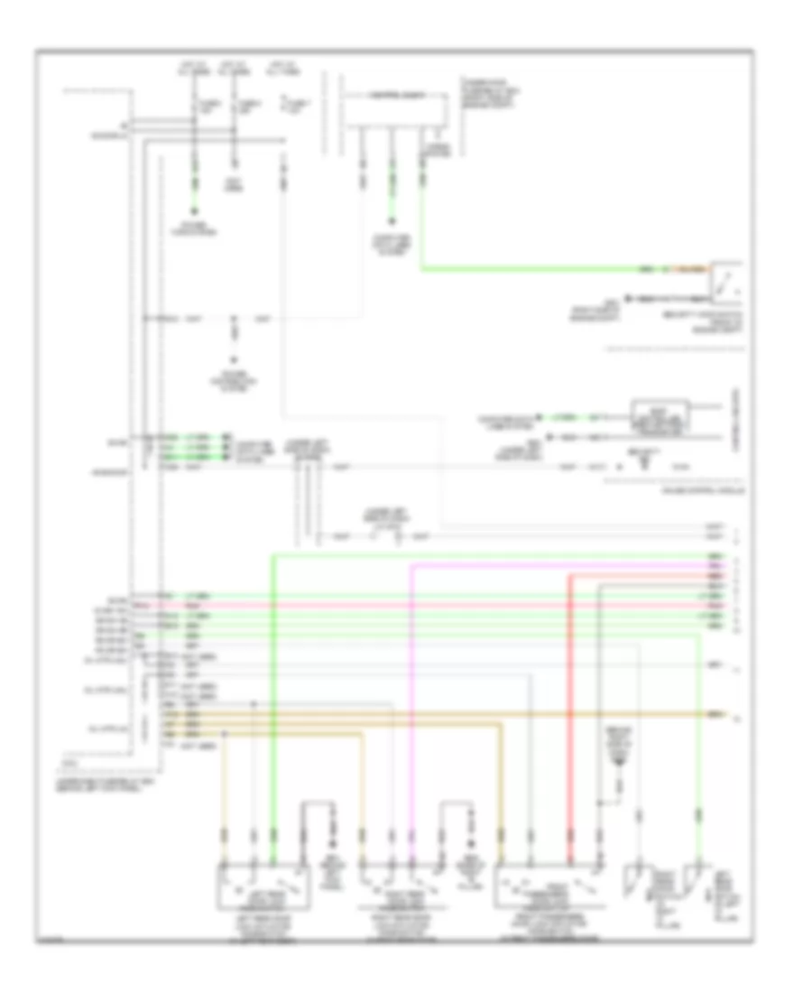 Power Door Locks Wiring Diagram 1 of 2 for Acura MDX 2012