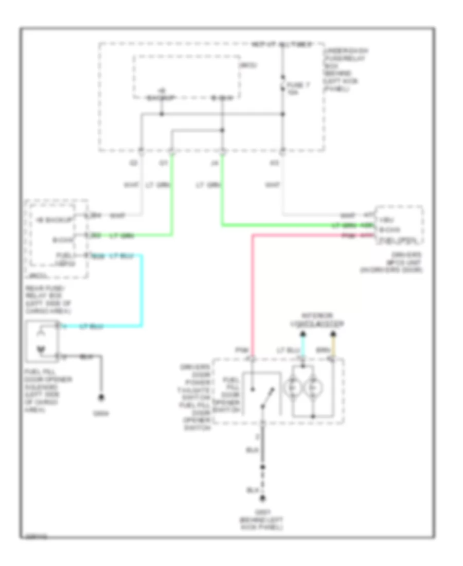 Fuel Door Release Wiring Diagram for Acura MDX 2012