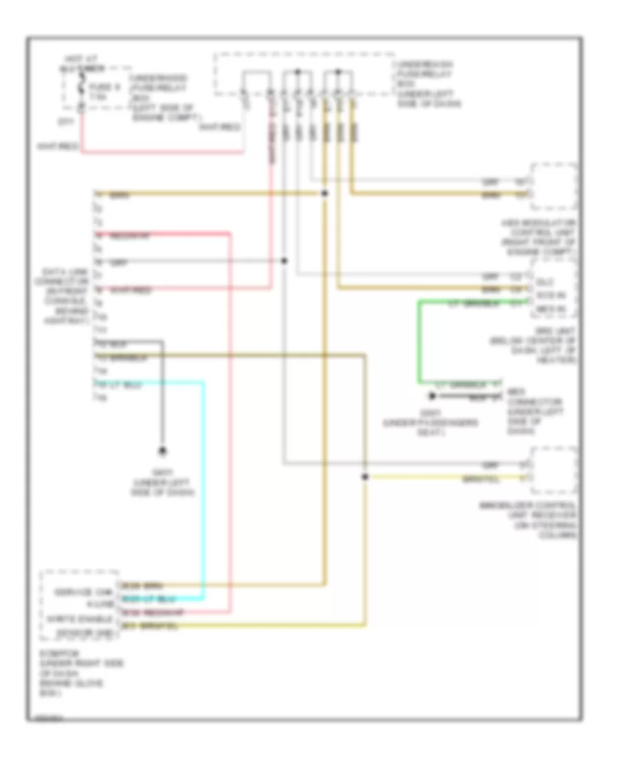 Computer Data Lines Wiring Diagram for Acura RSX 2002
