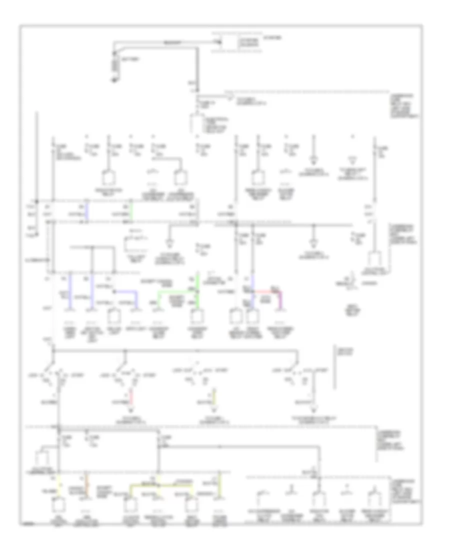 Power Distribution Wiring Diagram 1 of 4 for Acura RSX 2002