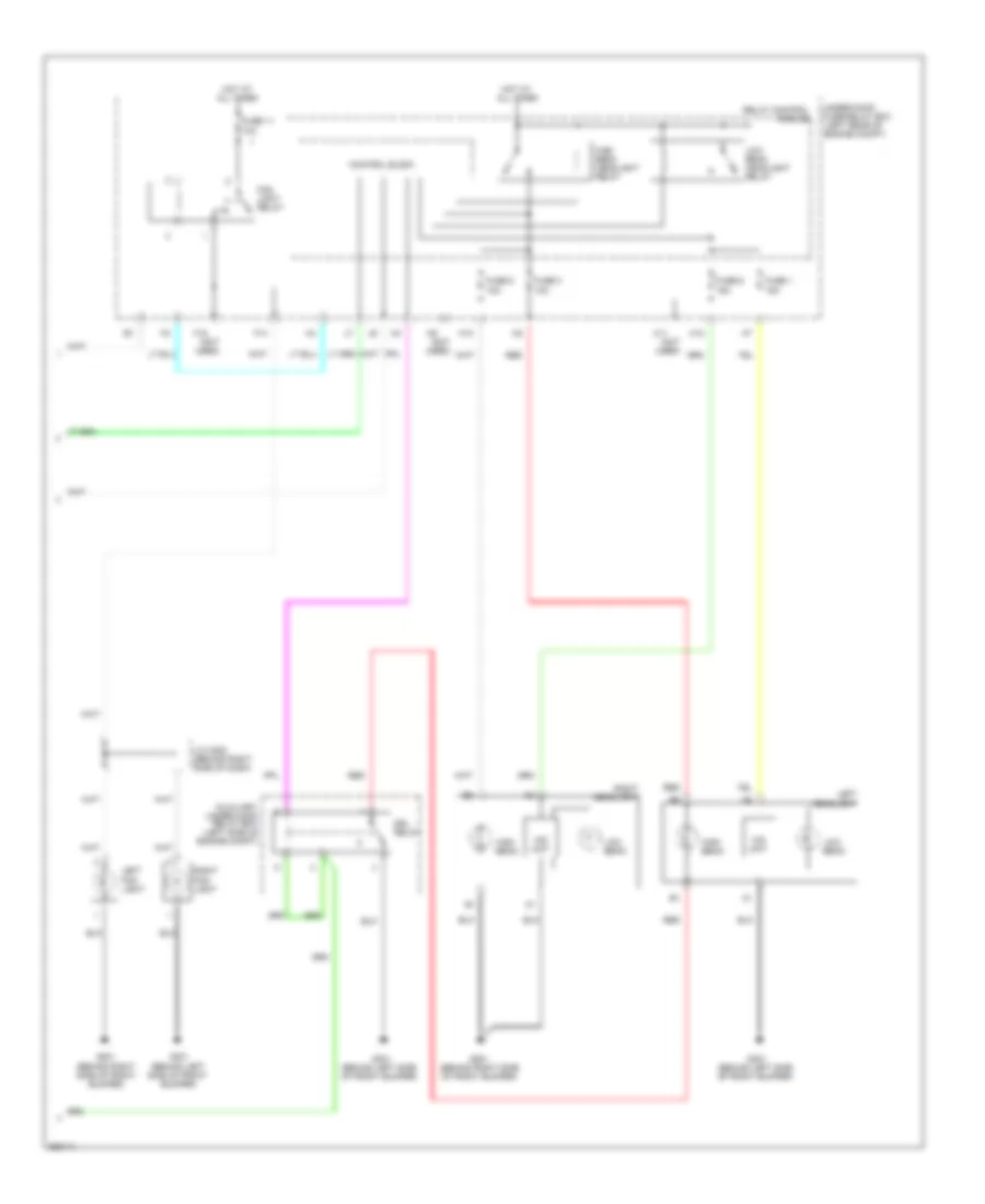 Headlamps  Fog Lamps Wiring Diagram, Canada (2 of 2) for Acura RL 2012