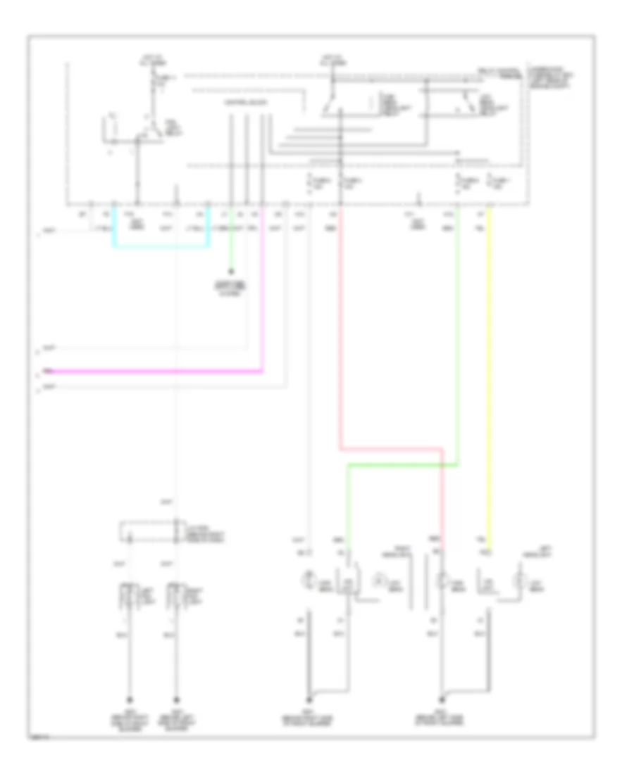 Headlamps  Fog Lamps Wiring Diagram, USA (2 of 2) for Acura RL 2012