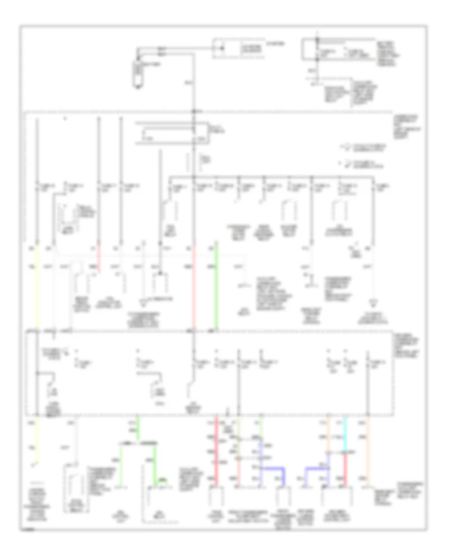 Power Distribution Wiring Diagram 1 of 6 for Acura RL 2012