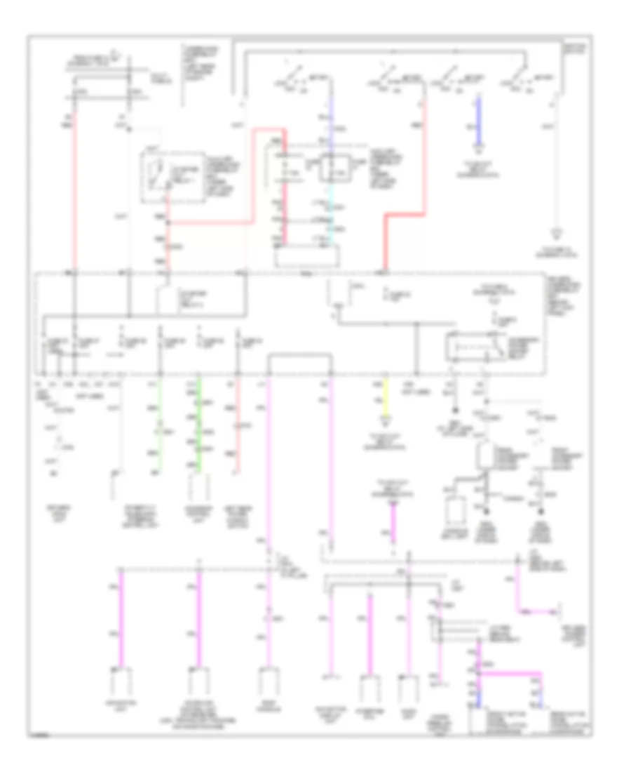 Power Distribution Wiring Diagram (2 of 6) for Acura RL 2012