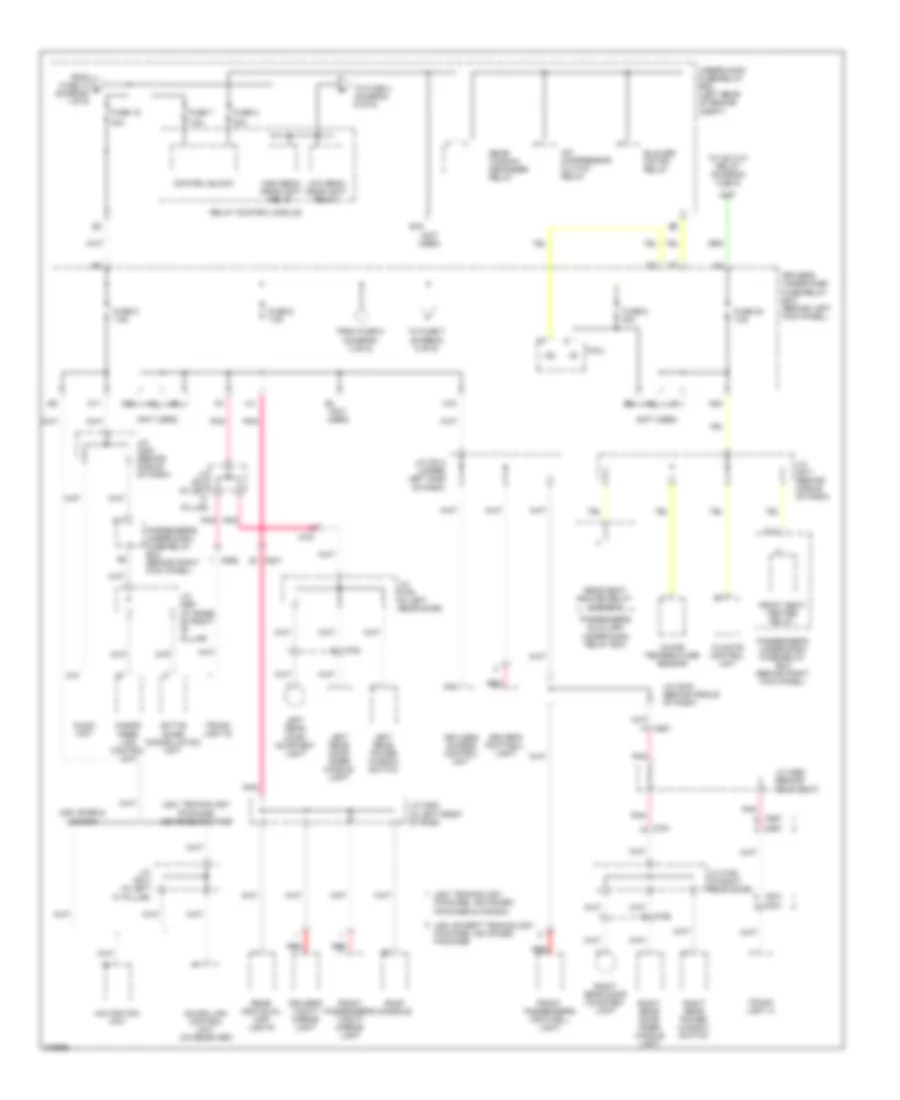 Power Distribution Wiring Diagram 3 of 6 for Acura RL 2012