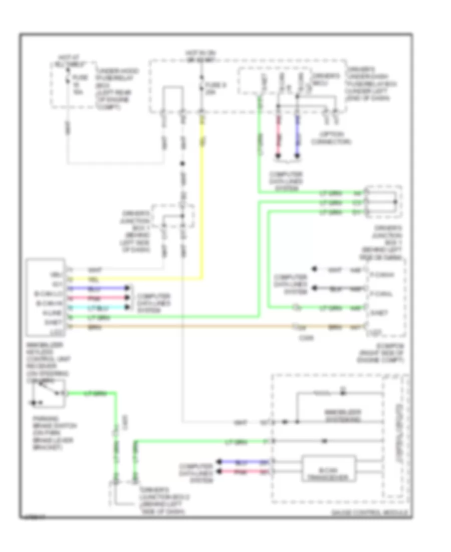Immobilizer Wiring Diagram for Acura TL 2012