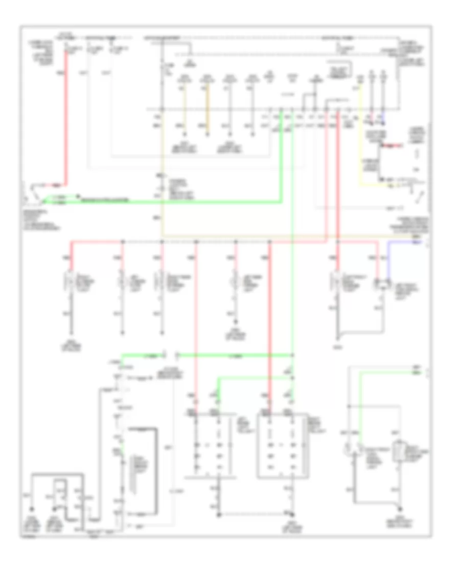Exterior Lamps Wiring Diagram 1 of 2 for Acura TL 2012