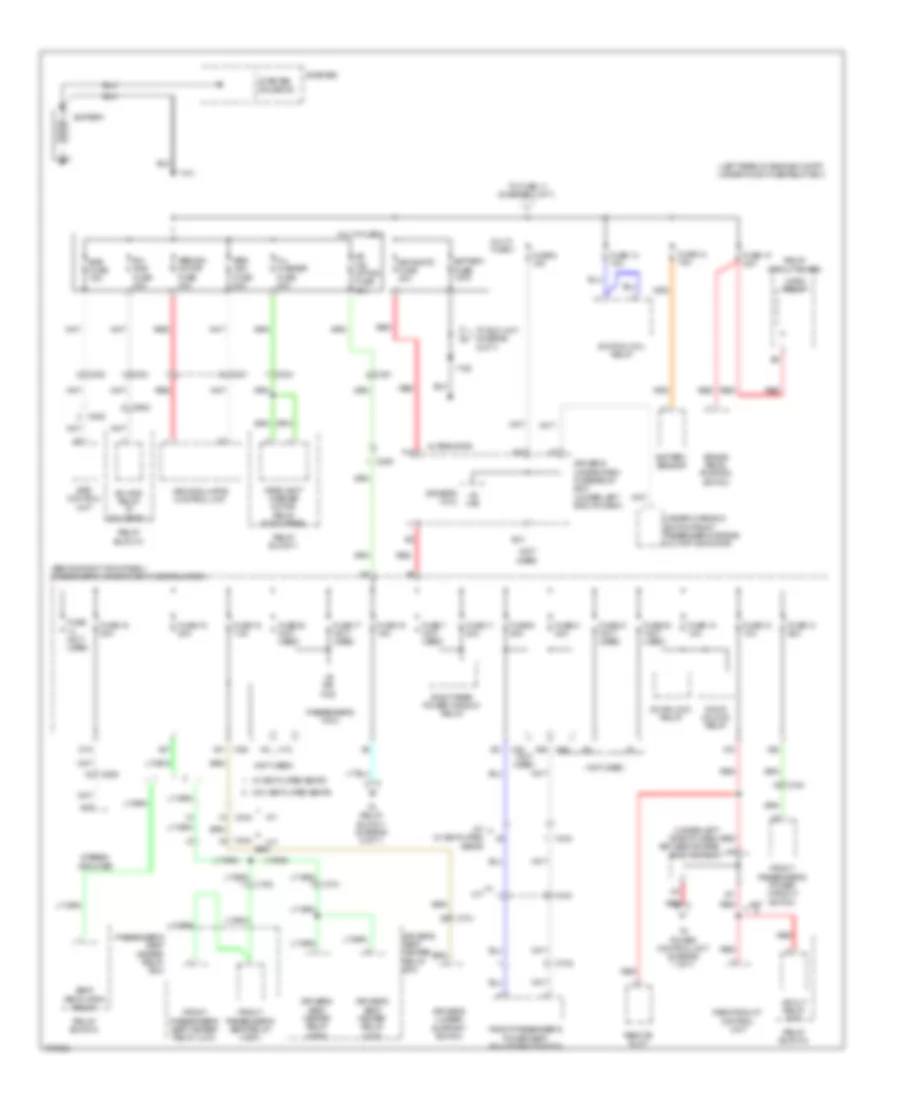 Power Distribution Wiring Diagram with Keyless Access 1 of 7 for Acura TL 2012