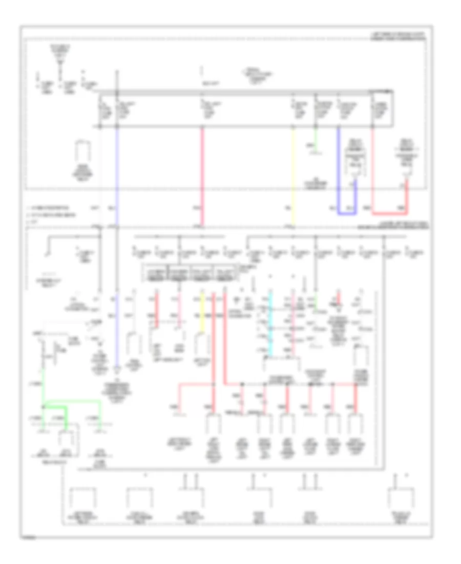 Power Distribution Wiring Diagram with Keyless Access 2 of 7 for Acura TL 2012
