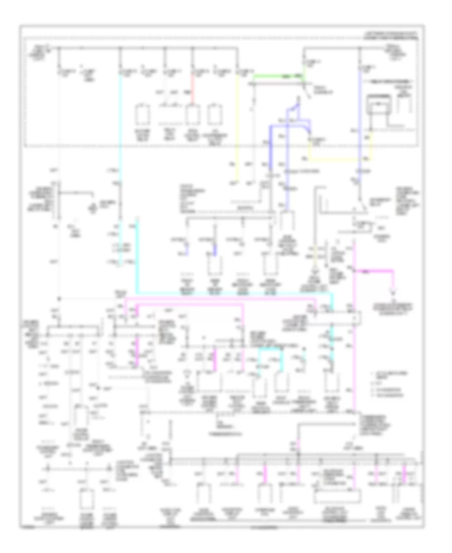 Power Distribution Wiring Diagram, with Keyless Access (3 of 7) for Acura TL 2012