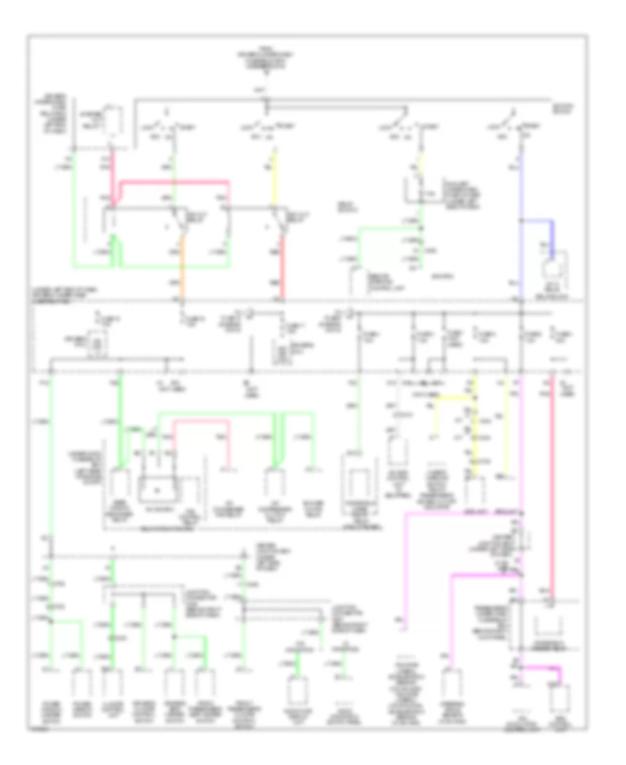 Power Distribution Wiring Diagram without Keyless Access 5 of 6 for Acura TL 2012