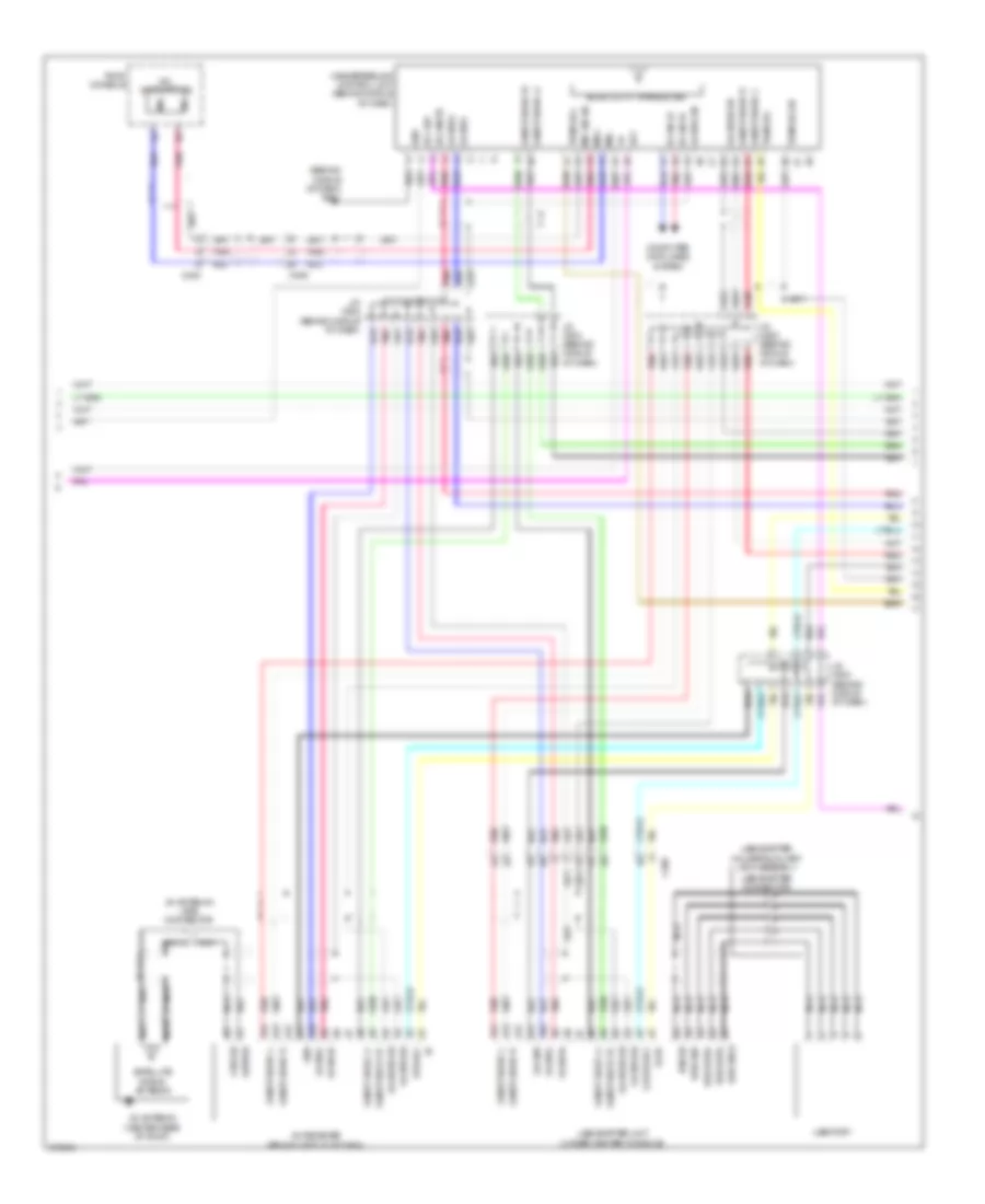 Radio Wiring Diagram, without Navigation (2 of 3) for Acura TL 2012