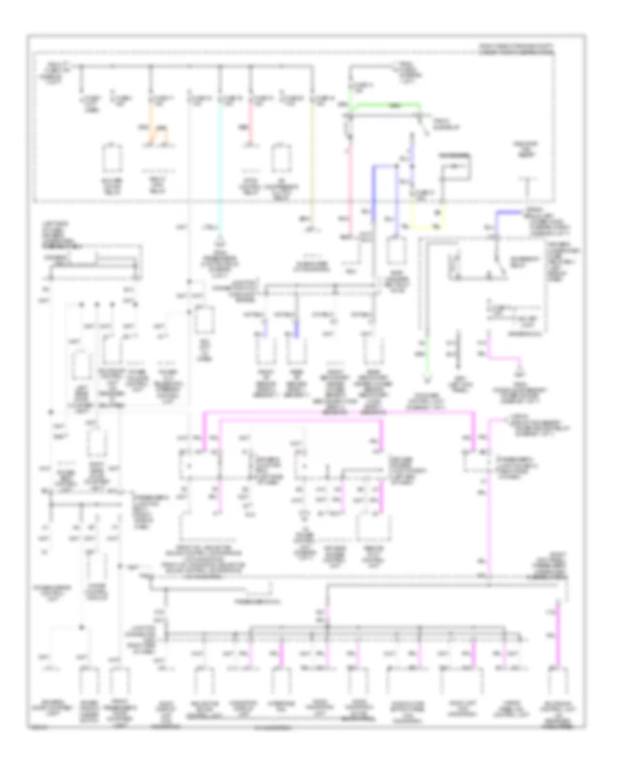 Power Distribution Wiring Diagram, with Keyless Access (4 of 7) for Acura ZDX 2012