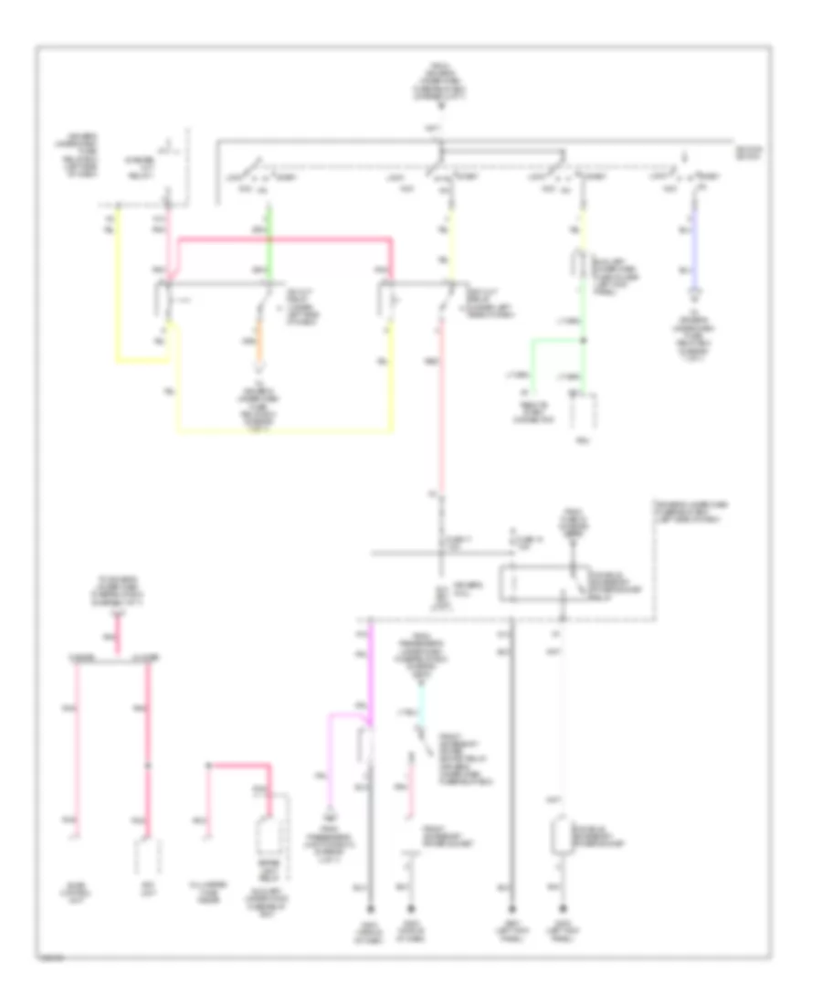 Power Distribution Wiring Diagram, without Keyless Access (6 of 7) for Acura ZDX 2012