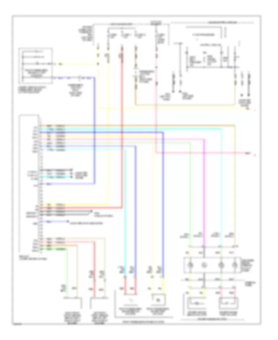 Supplemental Restraints Wiring Diagram 1 of 3 for Acura ZDX 2012
