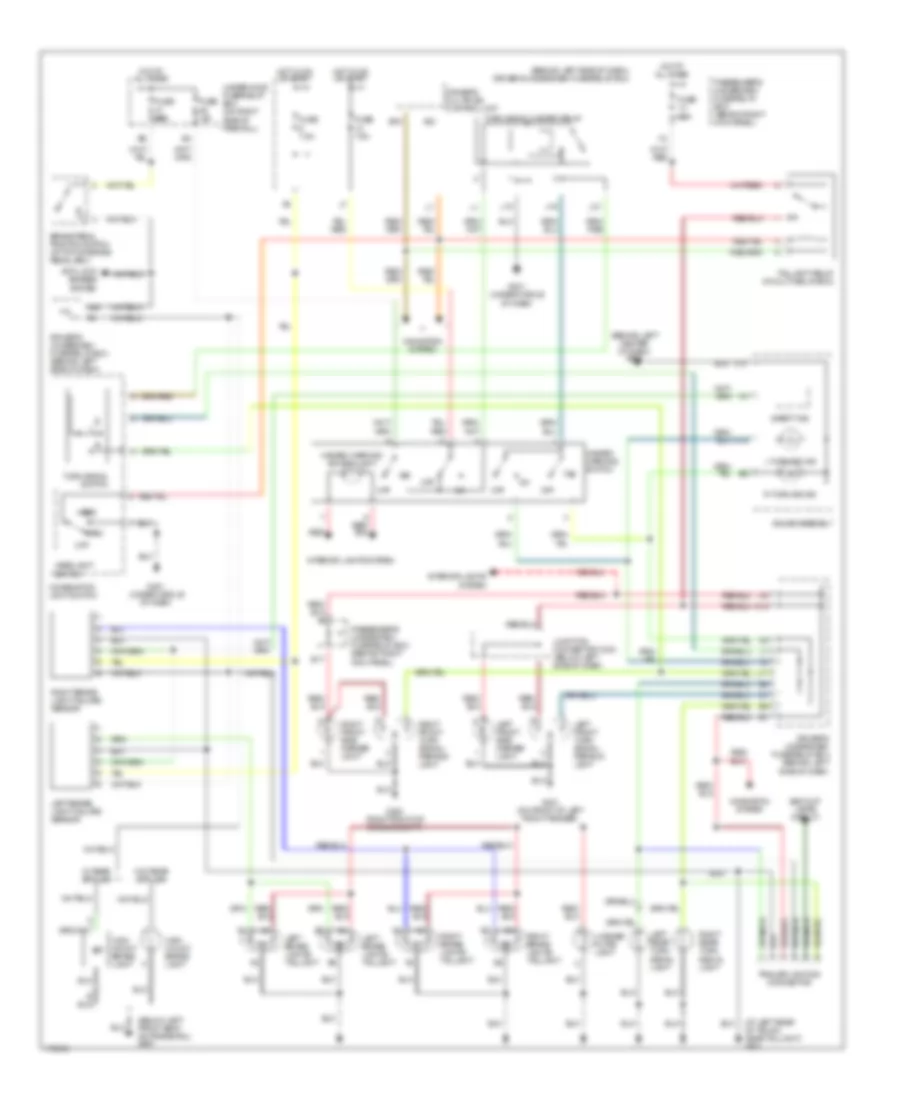 Exterior Lamps Wiring Diagram for Acura 3.2CL 2003