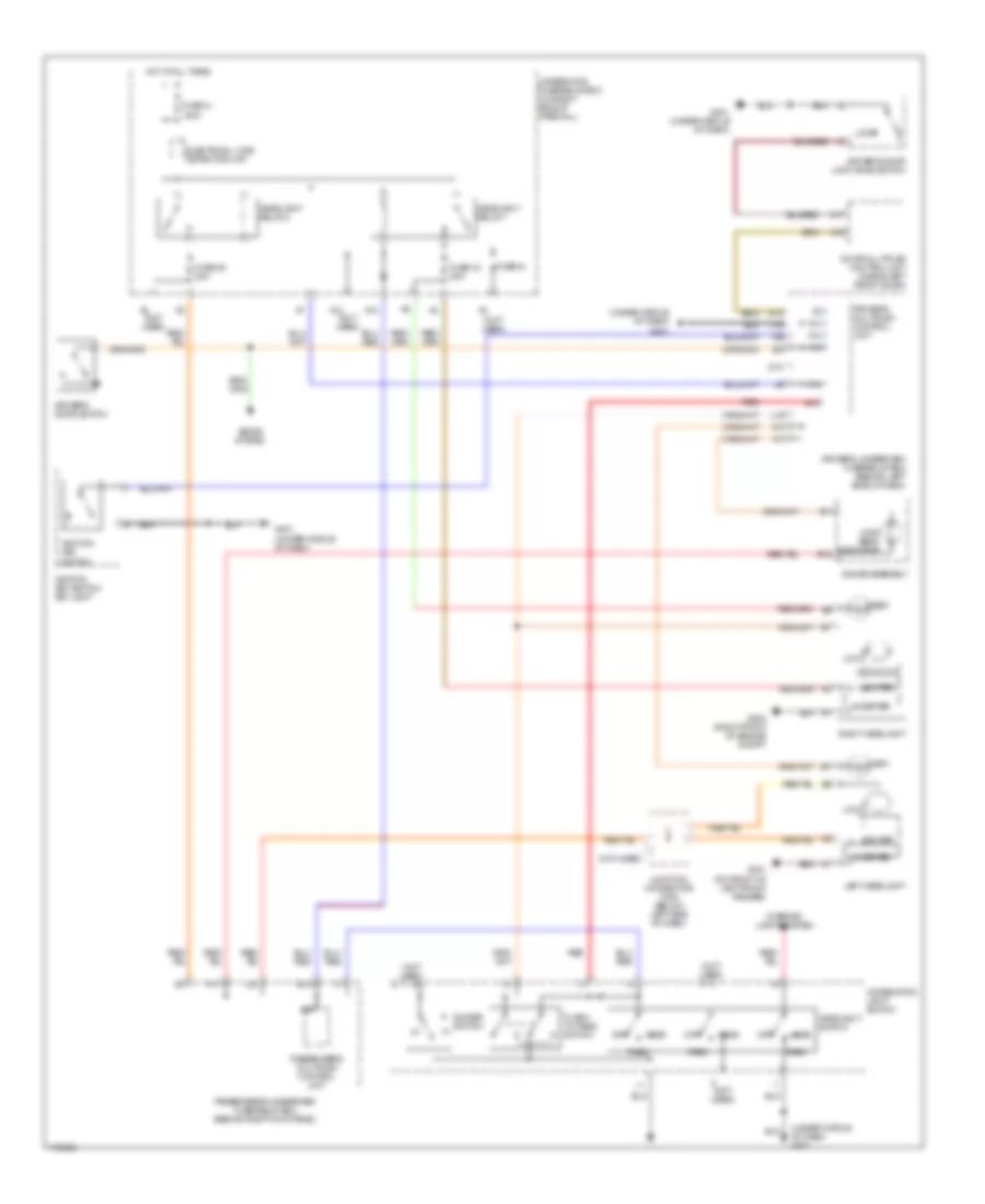 Headlights Wiring Diagram, without DRL for Acura 3.2CL 2003
