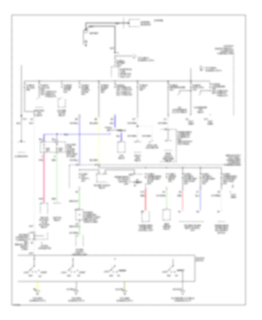 Power Distribution Wiring Diagram 1 of 4 for Acura 3 2CL 2003