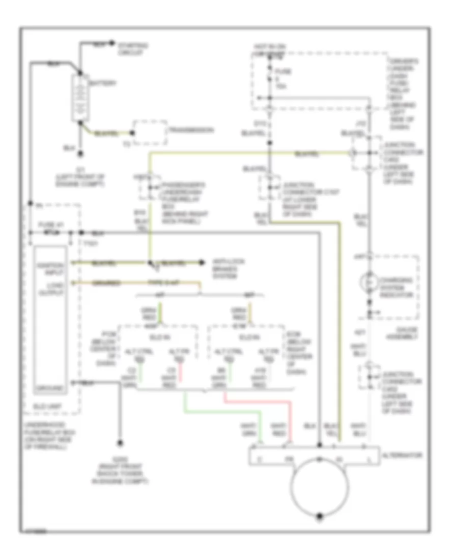 Charging Wiring Diagram for Acura 3 2CL 2003