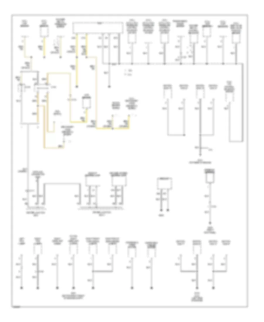 Ground Distribution Wiring Diagram, Except Hybrid (2 of 4) for Acura ILX 2013