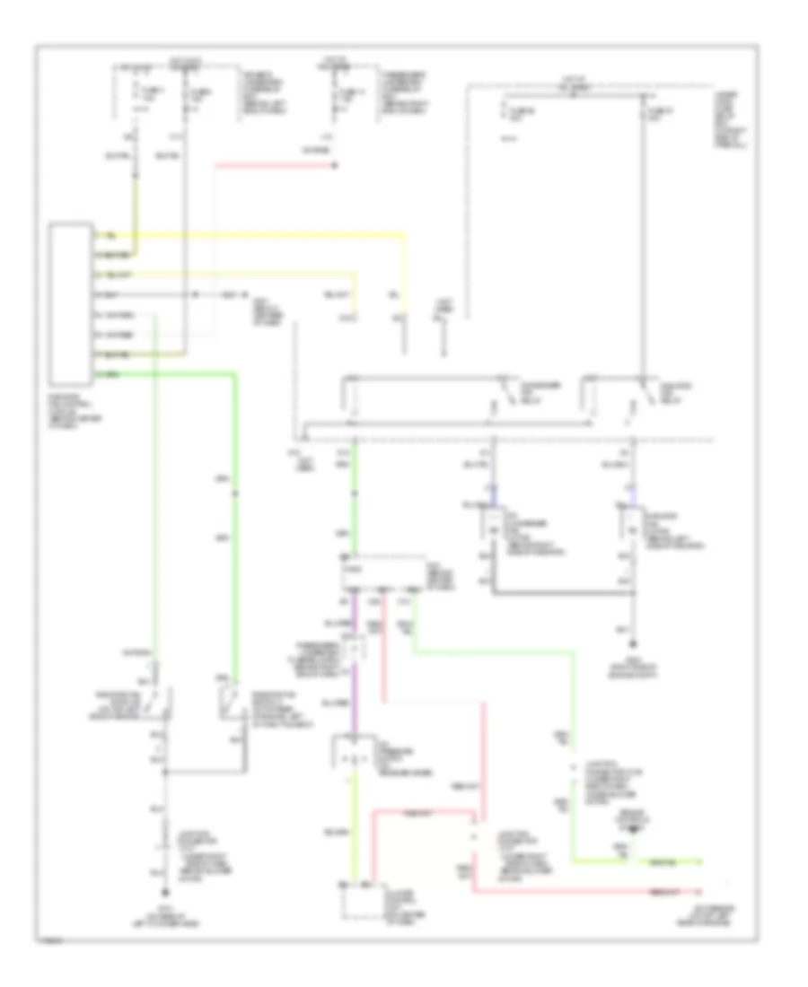 Cooling Fan Wiring Diagram Except Type S for Acura 3 2TL 2003