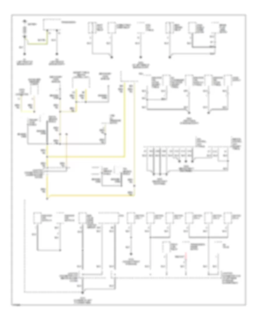 Ground Distribution Wiring Diagram 1 of 4 for Acura 3 2TL 2003