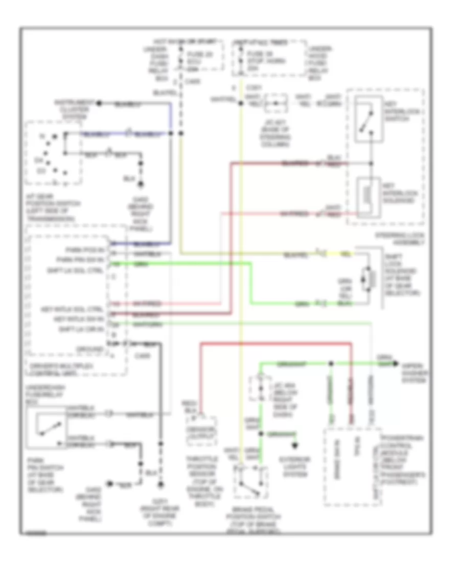 Shift Interlock Wiring Diagram for Acura 3 5RL 2003