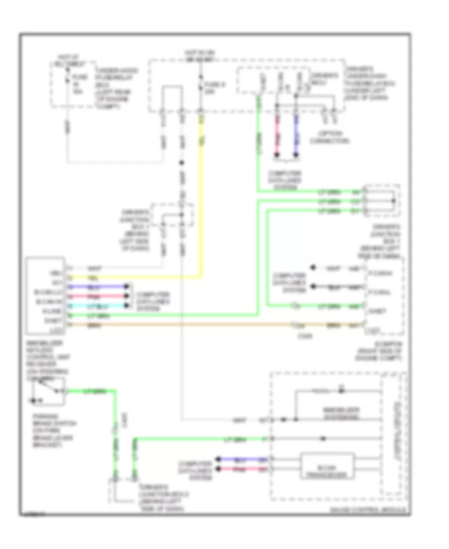 Immobilizer Wiring Diagram for Acura TL 2013