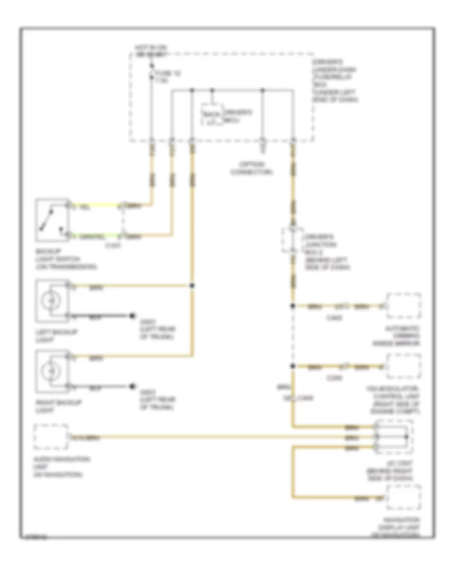 Backup Lamps Wiring Diagram M T for Acura TL 2013