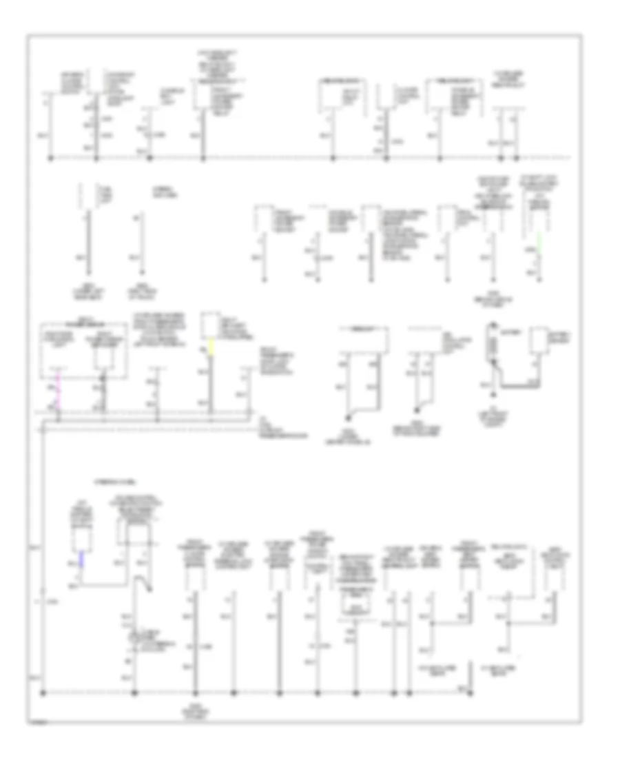 Ground Distribution Wiring Diagram (3 of 5) for Acura TL 2013