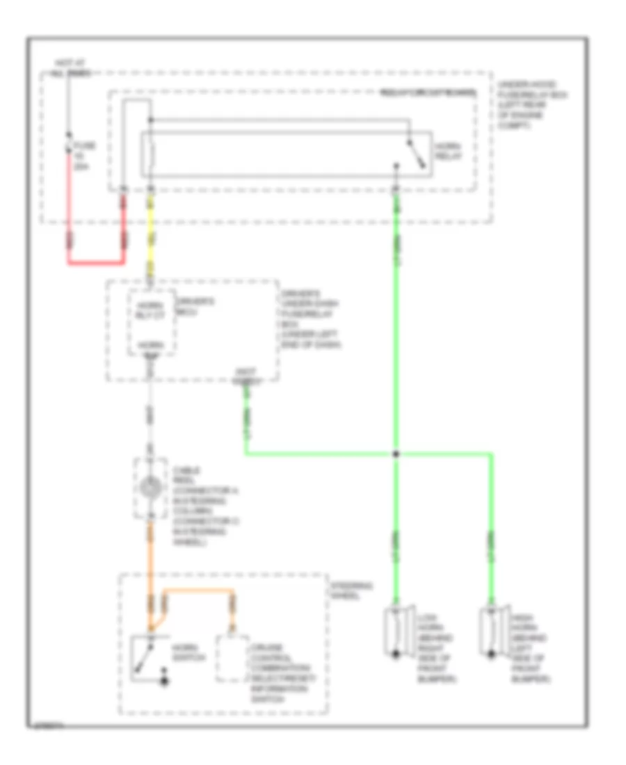 Horn Wiring Diagram for Acura TL 2013