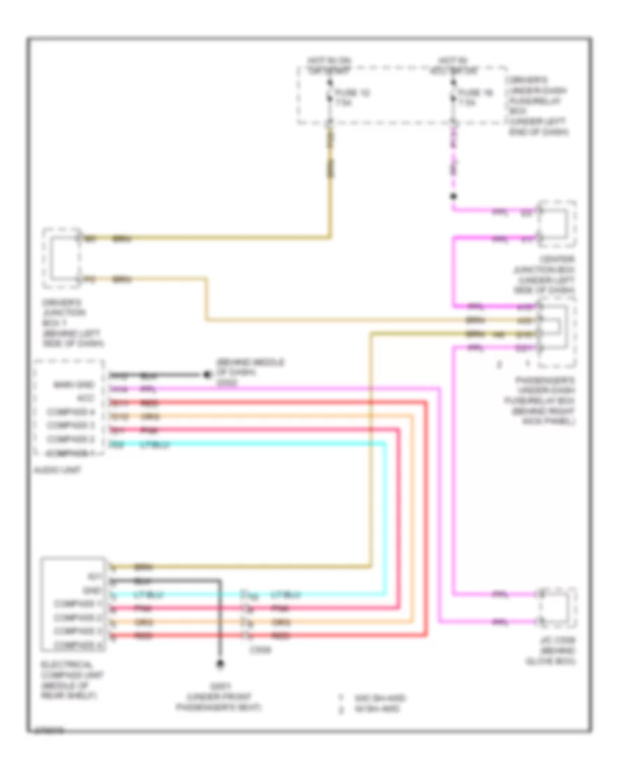 Compass Wiring Diagram for Acura TL 2013