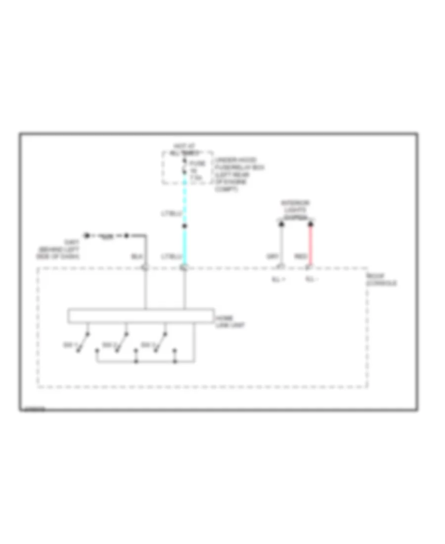 Home Link Remote Control Wiring Diagram for Acura TL 2013