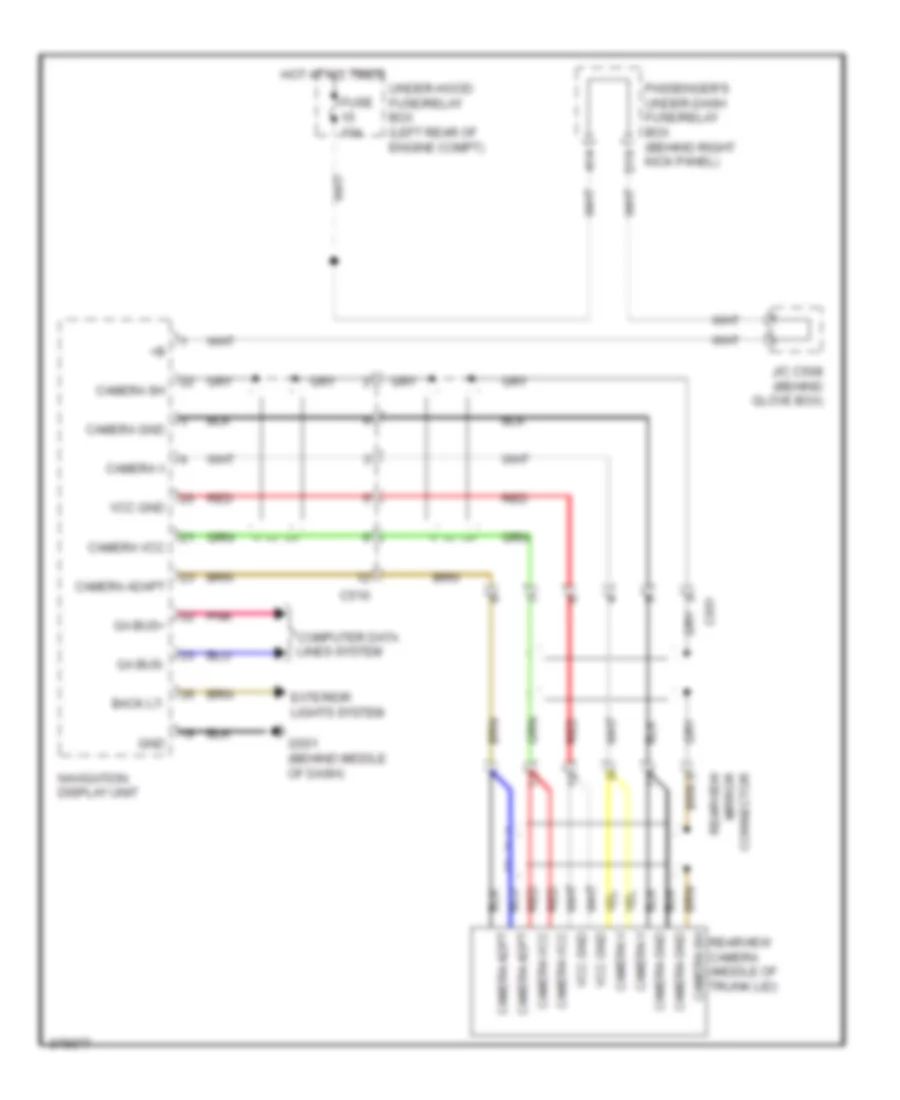 Rear Camera Wiring Diagram for Acura TL 2013