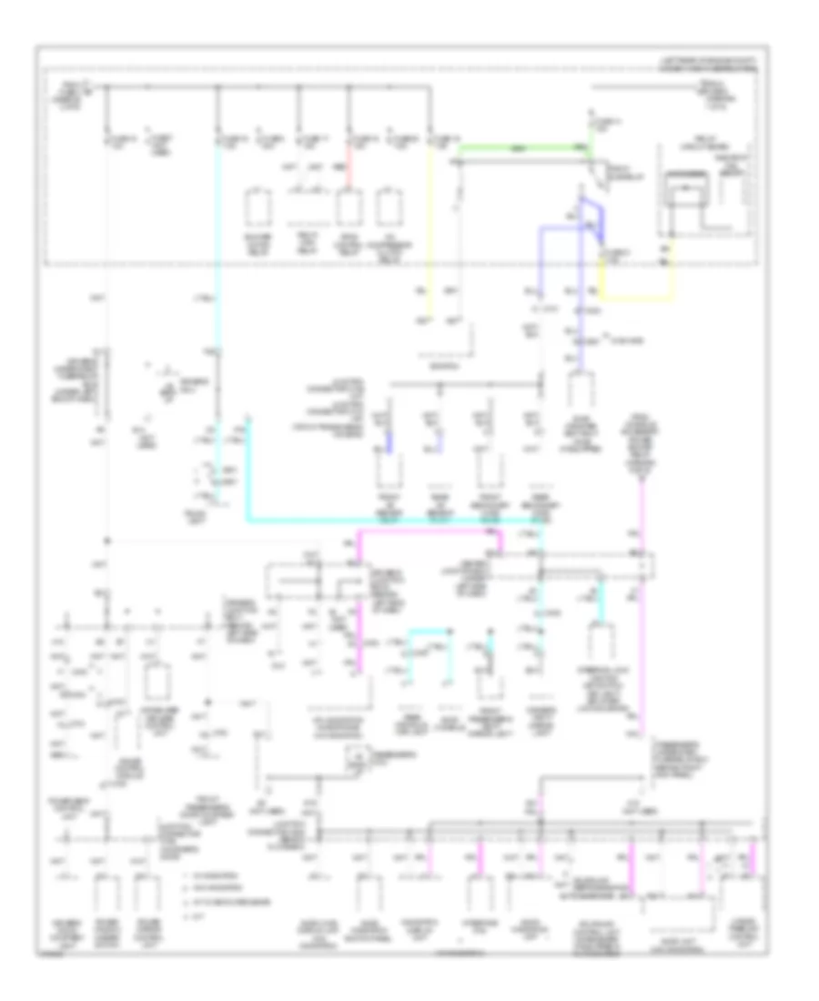 Power Distribution Wiring Diagram without Keyless Access 3 of 6 for Acura TL 2013