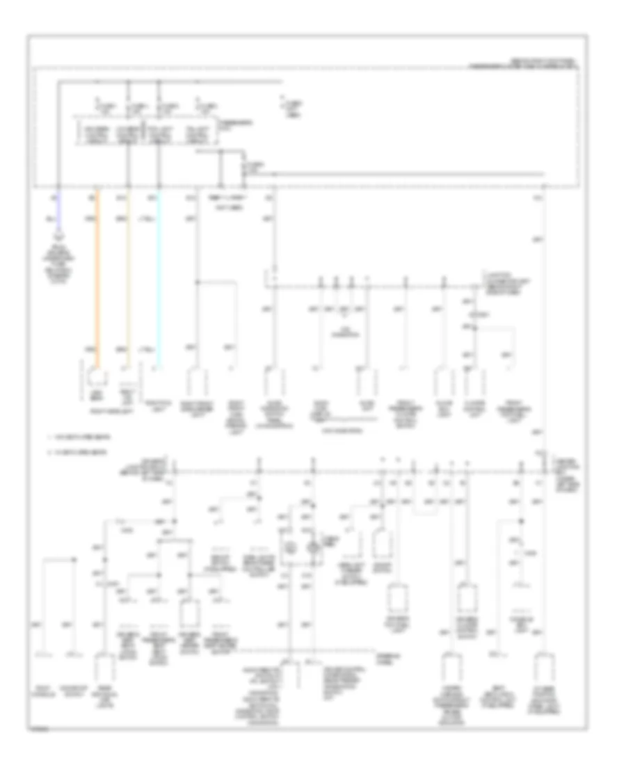 Power Distribution Wiring Diagram without Keyless Access 4 of 6 for Acura TL 2013