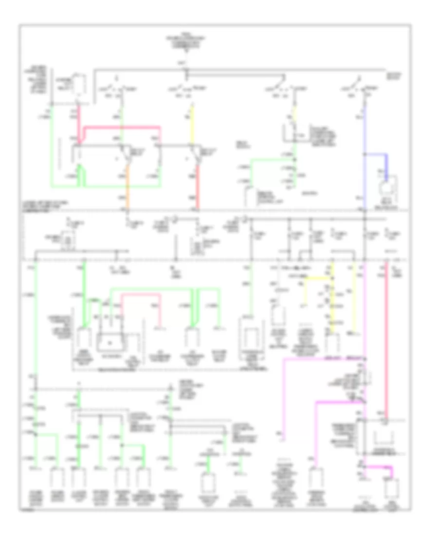 Power Distribution Wiring Diagram without Keyless Access 5 of 6 for Acura TL 2013