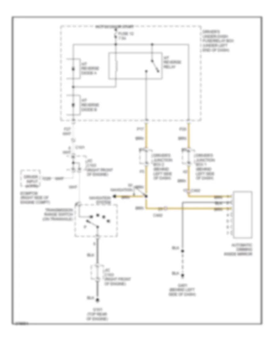 Power Mirrors Wiring Diagram, AT for Acura TL 2013
