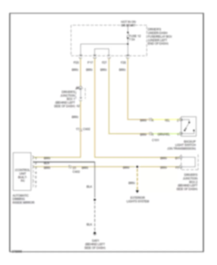 Power Mirrors Wiring Diagram, MT for Acura TL 2013