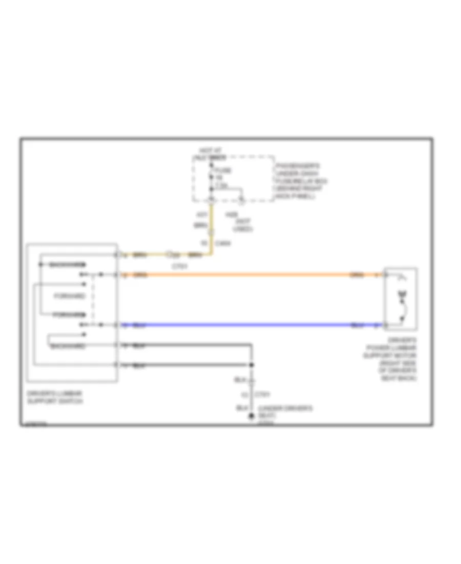 Driver s Lumbar Wiring Diagram for Acura TL 2013