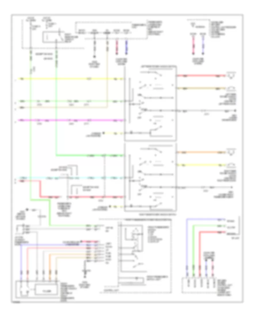 Power Windows Wiring Diagram 2 of 2 for Acura TL 2013