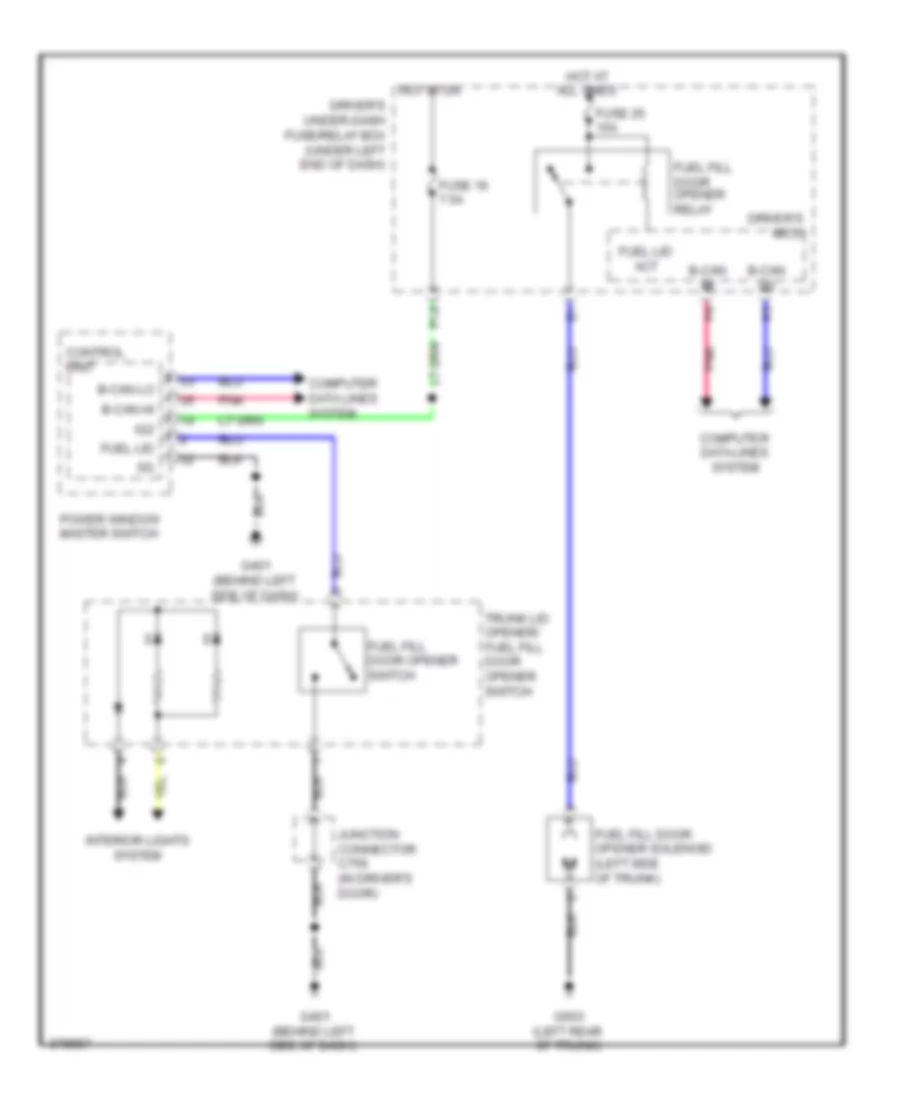 Fuel Door Release Wiring Diagram for Acura TL 2013
