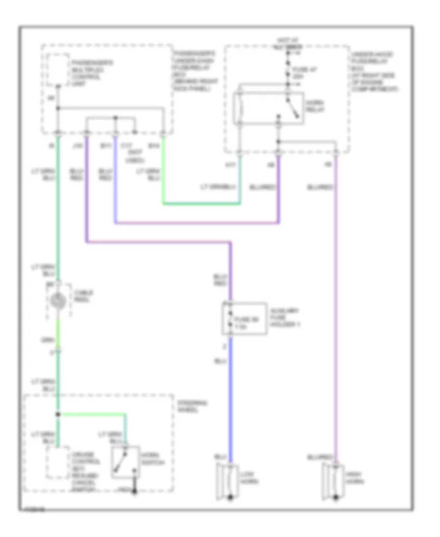 Horn Wiring Diagram for Acura MDX 2003