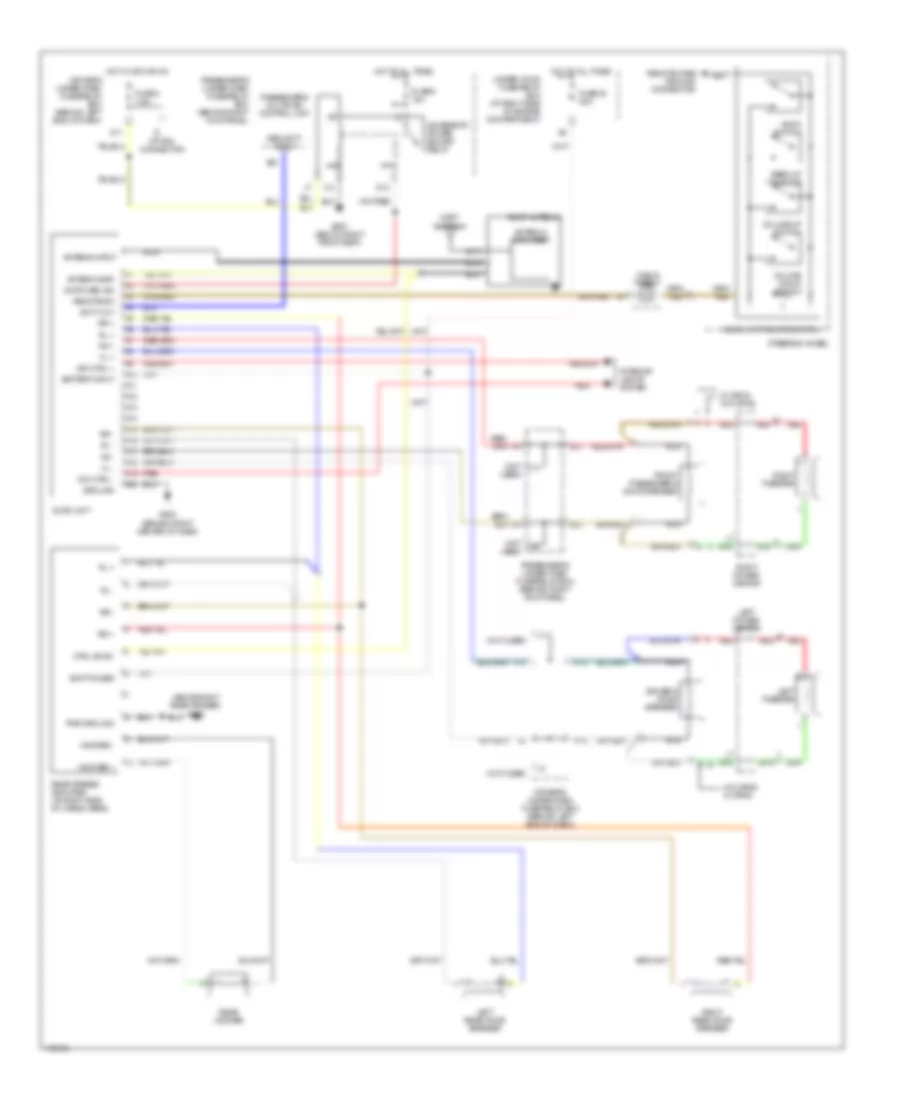Radio Wiring Diagram, without Bose System for Acura MDX Touring 2003